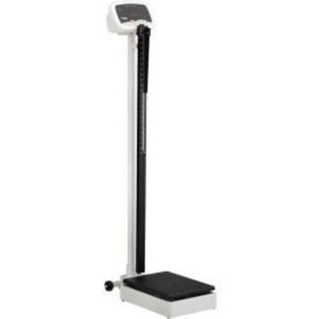 GLOBAL EQUIPMENT Global Industrial„¢ Digital Physician Scale w/ Height Rod, 600 Lb Capacity, 10-5/8"L x 14-3/4"W WH-B